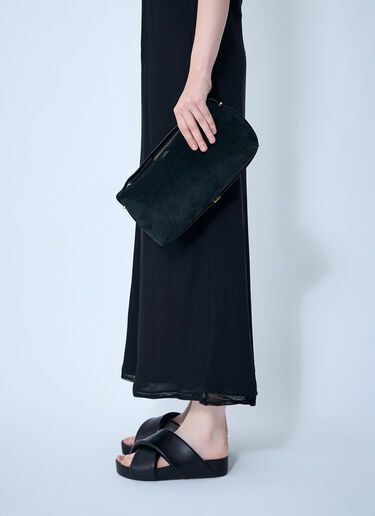 TOTEME T-Lock Leather Clutch Black tot0261050