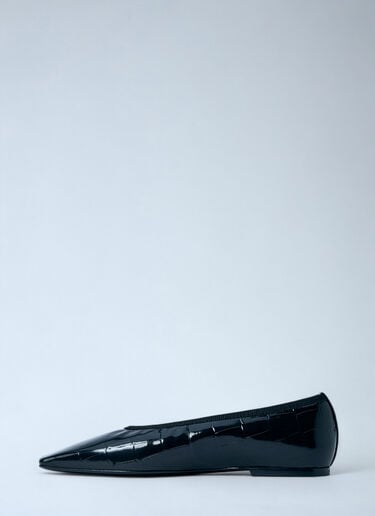 TOTEME 미니멀리스트 발레리나 플랫  블랙 tot0261052