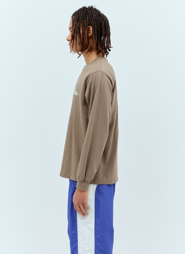 thisisneverthat® 로고 프린트 긴팔 티셔츠 브라운 tsn0156013