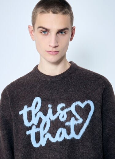 thisisneverthat® Heart Logo Knit Sweater Brown tsn0158004