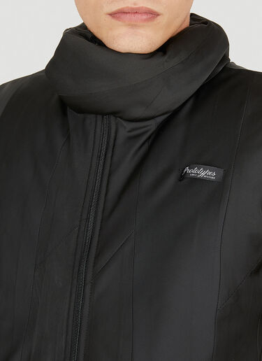 PROTOTYPES Tie Puffer Sleeveless Jacket Black typ0350001