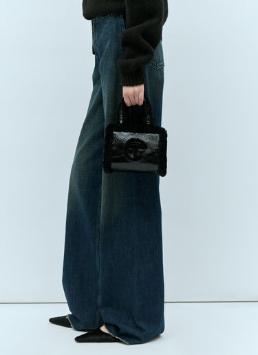 UGG x Telfar 스몰 주름진 숄더백 블랙 ugt0254001