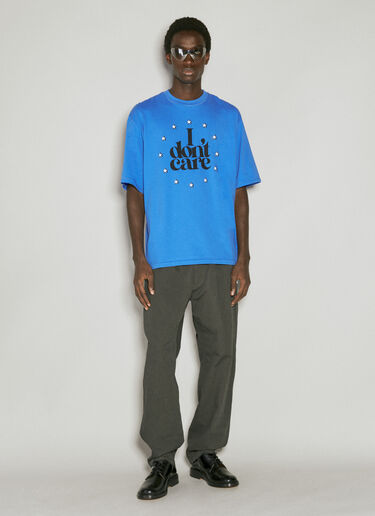 I Don't Care T-Shirt UNDERCOVER I Don't Care T-Shirt Blue und0153009