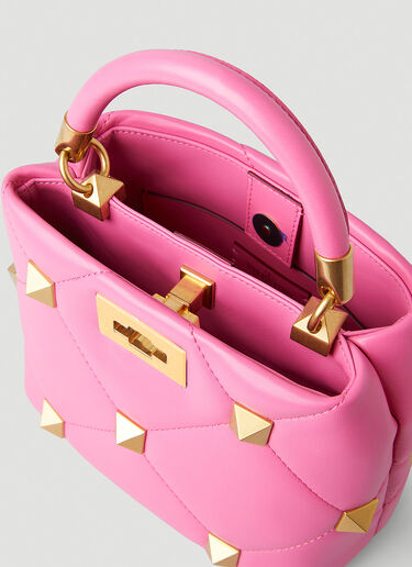 Valentino Top Handle Roman Stud Mini Handbag Pink val0247028