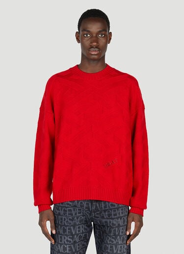 Versace Greca Knit Sweater Red ver0151009