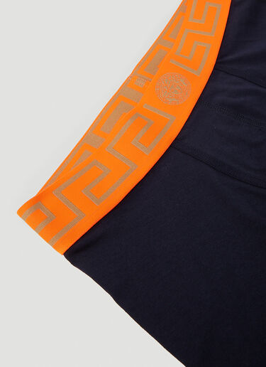 Greca 饰边平角内裤 Versace Greca 饰边平角内裤 深蓝色 ver0151024