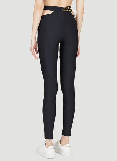 Greca Crossover Leggings Versace Greca Crossover Leggings Black ver0251026