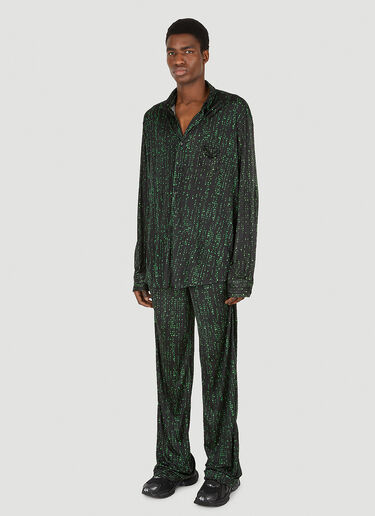 그린 코드 저지 셔츠 VETEMENTS 그린 코드 저지 셔츠 그린 vet0147002