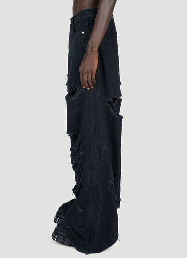 Destroyed Baggy Jeans Vetements Destroyed Baggy Jeans Black vet0154006
