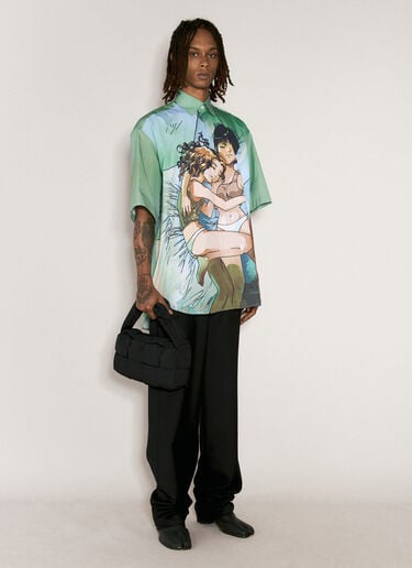 VETEMENTS Anime 短袖衬衫 绿色 vet0156006