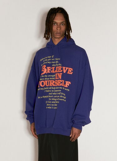 Believe In Yourself 连帽运动衫 VETEMENTS Believe In Yourself 连帽运动衫 蓝色 vet0156011