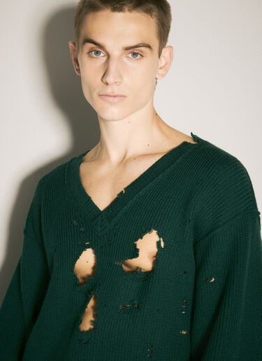 Destroyed Sweater Vetements Destroyed Sweater Green vet0158010