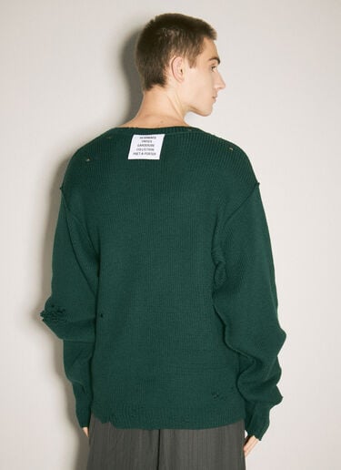 Vetements Destroyed Sweater Green vet0158010