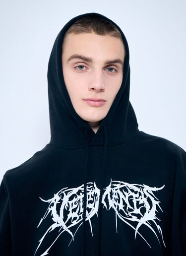 Vetements 死亡金属短款连帽运动衫 黑色 vet0160004