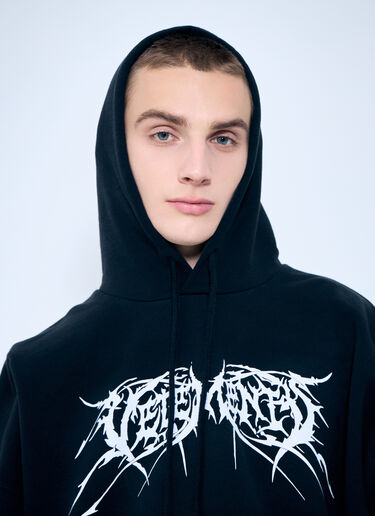 死亡金属短款连帽运动衫 Vetements 死亡金属短款连帽运动衫 黑色 vet0160004