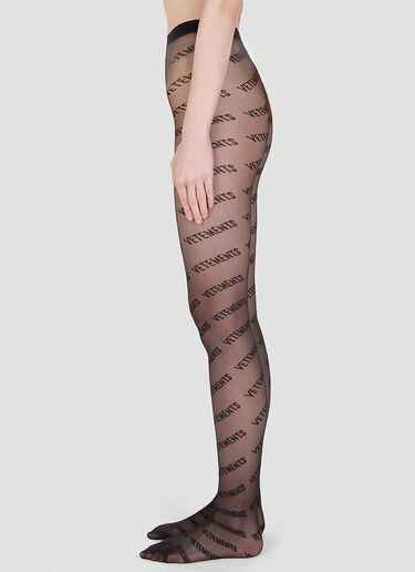 Logo Monogram Tights VETEMENTS Logo Monogram Tights Black vet0247042