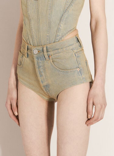 VETEMENTS Denim Hot Shorts Beige vet0255008