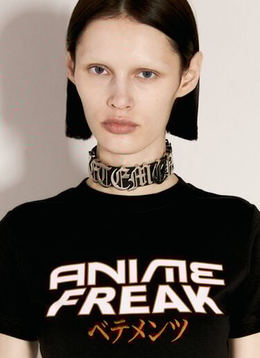 VETEMENTS 哥特式徽标项圈 黑色 vet0255021