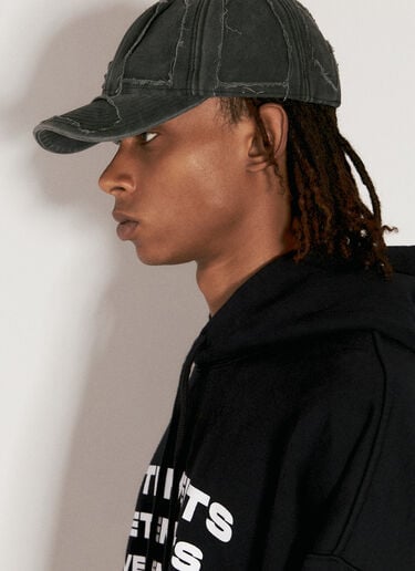 Vetements 디스트로이트 베이스볼 캡  블랙 vet0356003