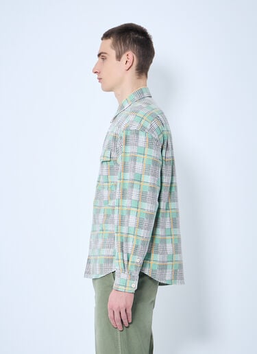 Visvim 파이오니어 체크 셔츠 그린 vis0158023