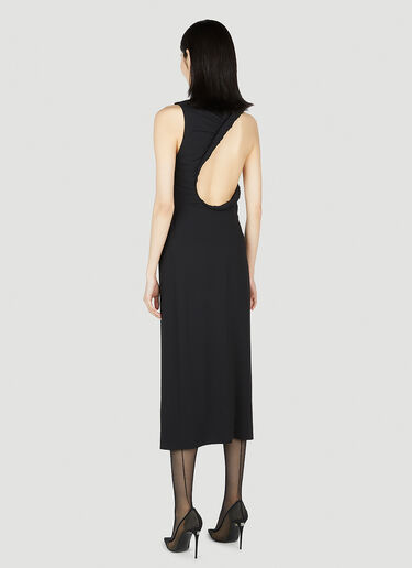 Versace 褶饰中长连衣裙 黑色 vrs0251010
