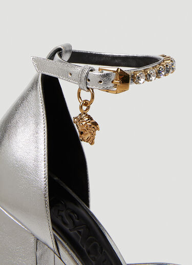 Medusa Aevitas 金属色厚底高跟鞋 Versace Medusa Aevitas 金属色厚底高跟鞋 银色 vrs0251028