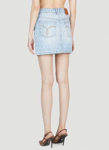 데님 자카드 미니스커트 Versace 데님 자카드 미니스커트 블루 vrs0253008