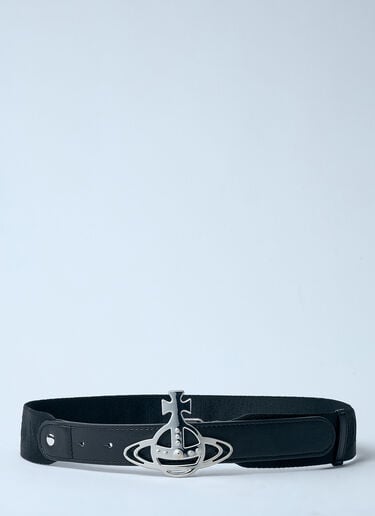 Vivienne Westwood Line Orb 织带腰带  黑色 vvw0159021