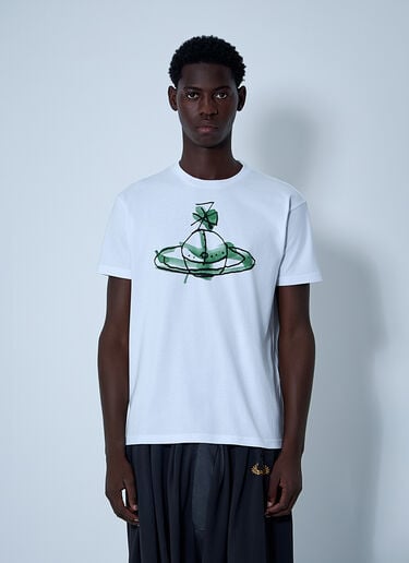 Vivienne Westwood 로고 모티프 티셔츠 화이트 vvw0161001