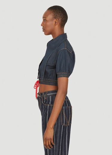 Vivienne Westwood Cropped Heart Shirt Blue vvw0252006