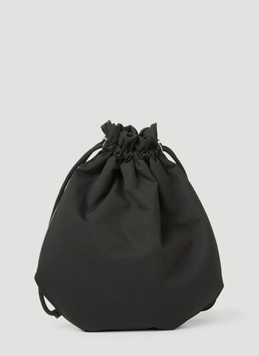 Vivienne Westwood 再生尼龙抽绳小袋 黑色 vvw0253031