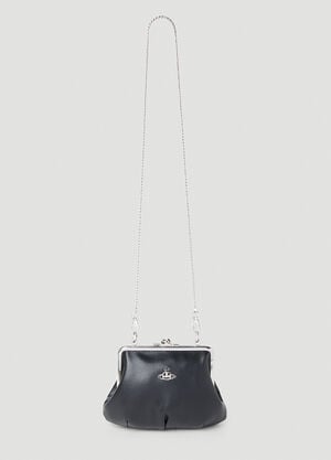 Vivienne Westwood 그래니 프레임 가죽 핸드백 블랙 vvw0253042