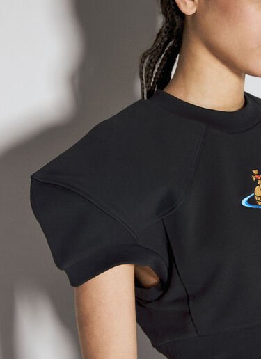 Vivienne Westwood Cropped Football Sweatshirt Black vvw0254007