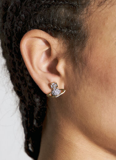 Vivienne Westwood Brighton 浅浮雕耳环  金色 vvw0254054