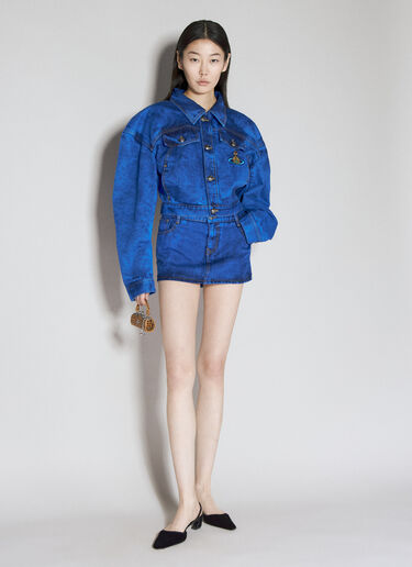 Vivienne Westwood 短款牛仔箱型夹克 蓝色 vvw0255040