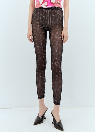 Safety Pin Leggings Vivienne Westwood Safety Pin Leggings Black vvw0257020