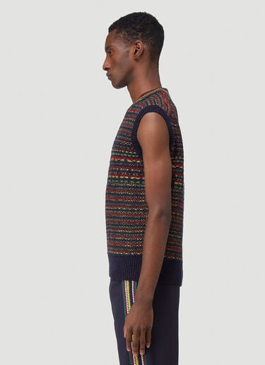 Rasta Fair-Isle Knitted Vest Wales Bonner Rasta Fair-Isle Knitted Vest Blue wbn0142005