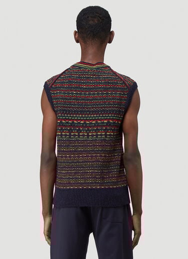 Rasta Fair-Isle Knitted Vest Wales Bonner Rasta Fair-Isle Knitted Vest Blue wbn0142005