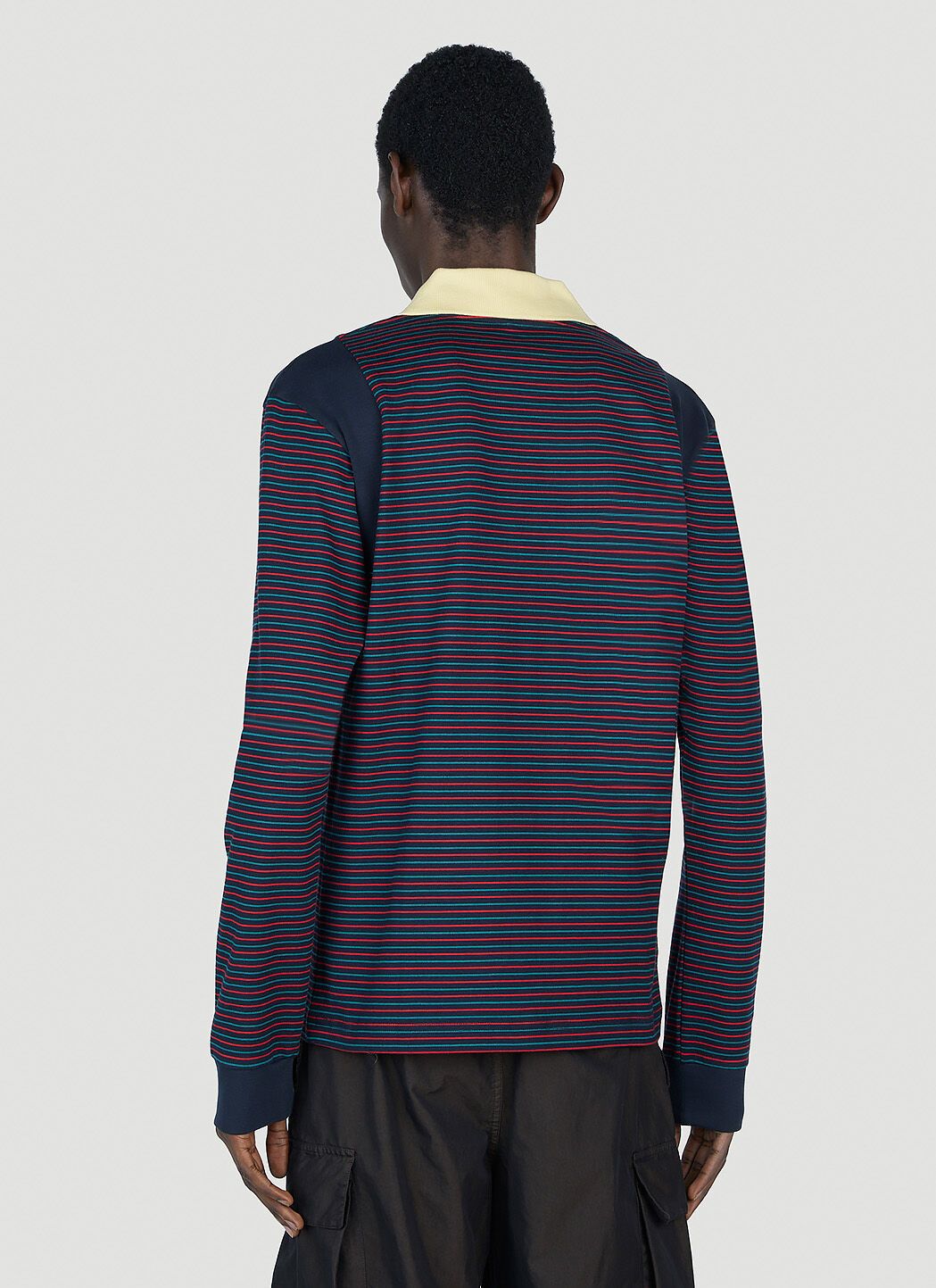 Wales Bonner Men's' Sonic Polo Top in Navy | LN-CC®