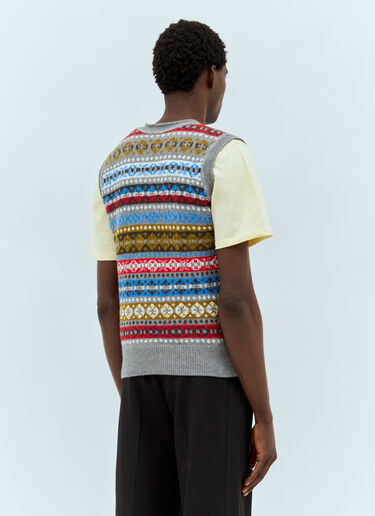 Wales Bonner Astral Knit Vest Grey wbn0158010