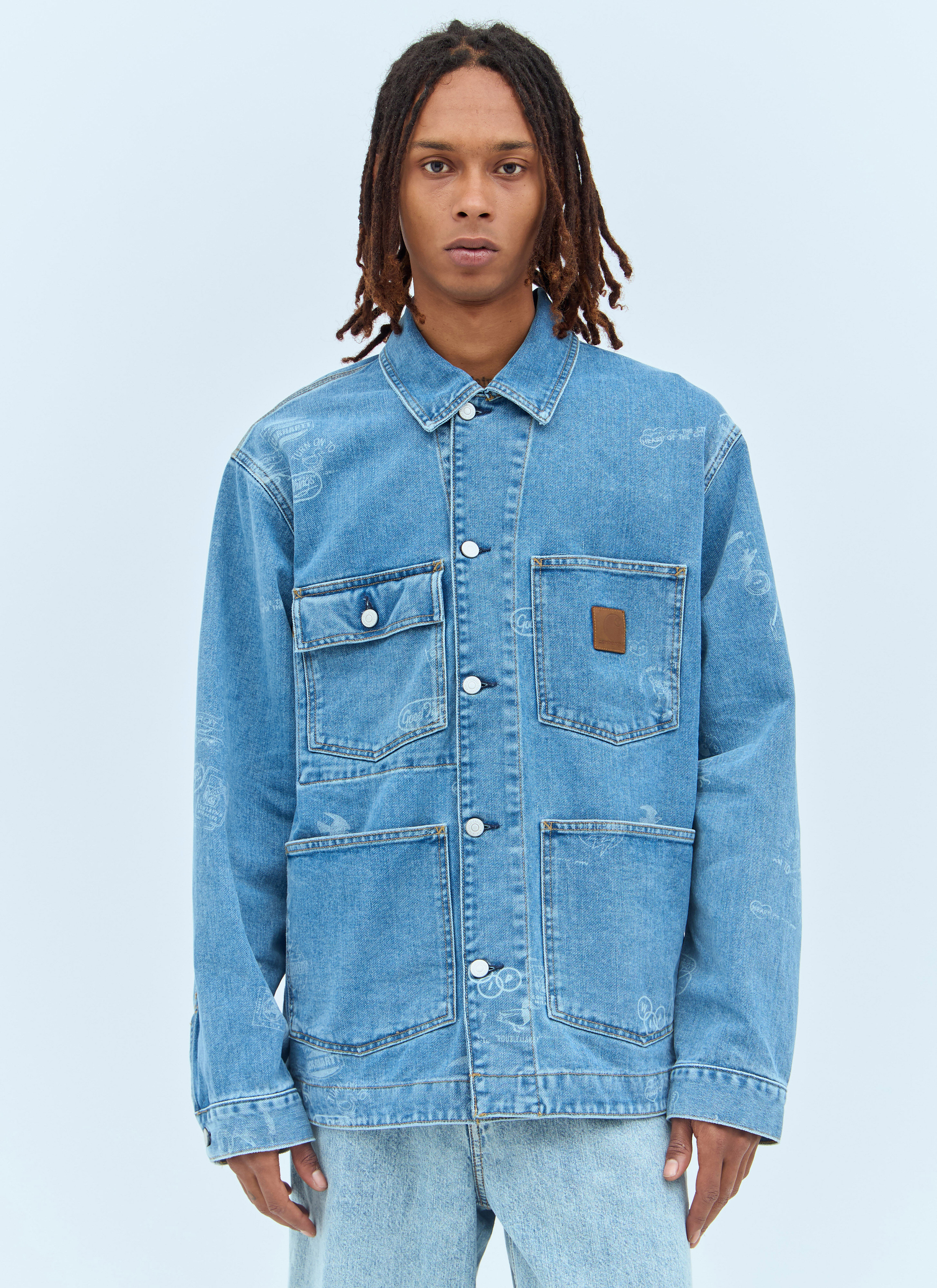 『3年保証』 WIP Carhartt メンズ LN-CC® | ブルー の デニムジャケット スタンプ ジャケット・アウター