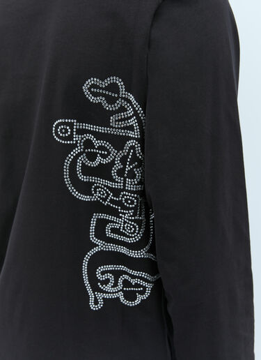 Walter Van Beirendonck 水钻缀饰长袖 T 恤 黑色 wlt0154014