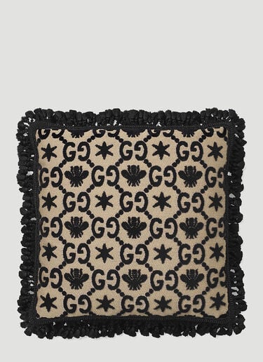 GG Square Jacquard Cushion Gucci GG Square Jacquard Cushion Black wps0638418