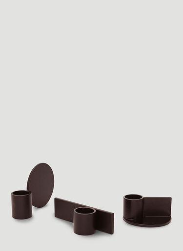 Set of Three Fundament Candle Holders Frama Set of Three Fundament Candle Holders Pink wps0644228