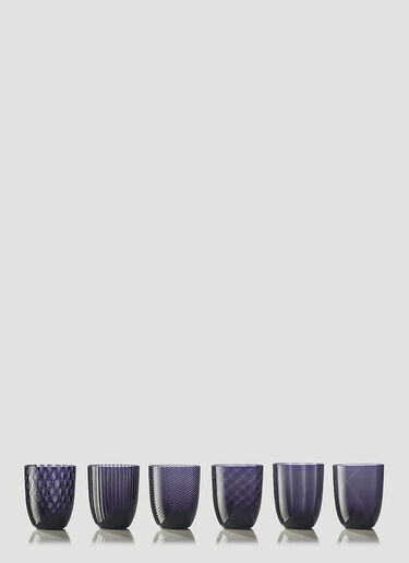 Set of Six Idra Water Glass NasonMoretti Set of Six Idra Water Glass Purple wps0644546