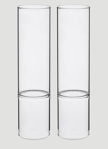 Set of Two Revolution Champagne Flutes Fferrone Design Set of Two Revolution Champagne Flutes Transparent wps0644555