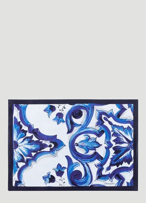 Dolce & Gabbana Casa 'Blu Mediterraneo' linen placemat and napkin set Multicoloured wps0690052