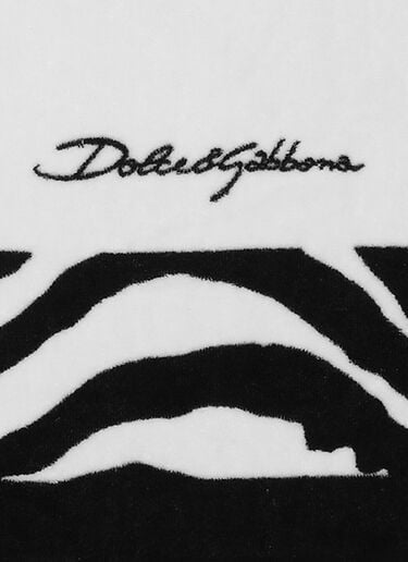 Dolce & Gabbana Casa Zebra Beach Towel Black wps0691224