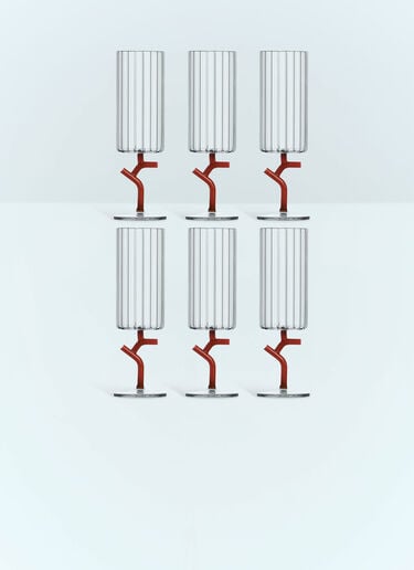 Ichendorf Milano Set Of Six Amaranta Flutes Red wps0691350