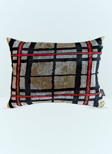 Check Velvet Cushion Les-Ottomans Check Velvet Cushion Multicolour wps0691363